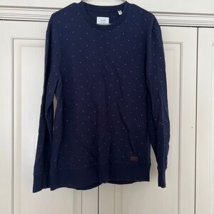 Globe Navy Sweater with Red Accents